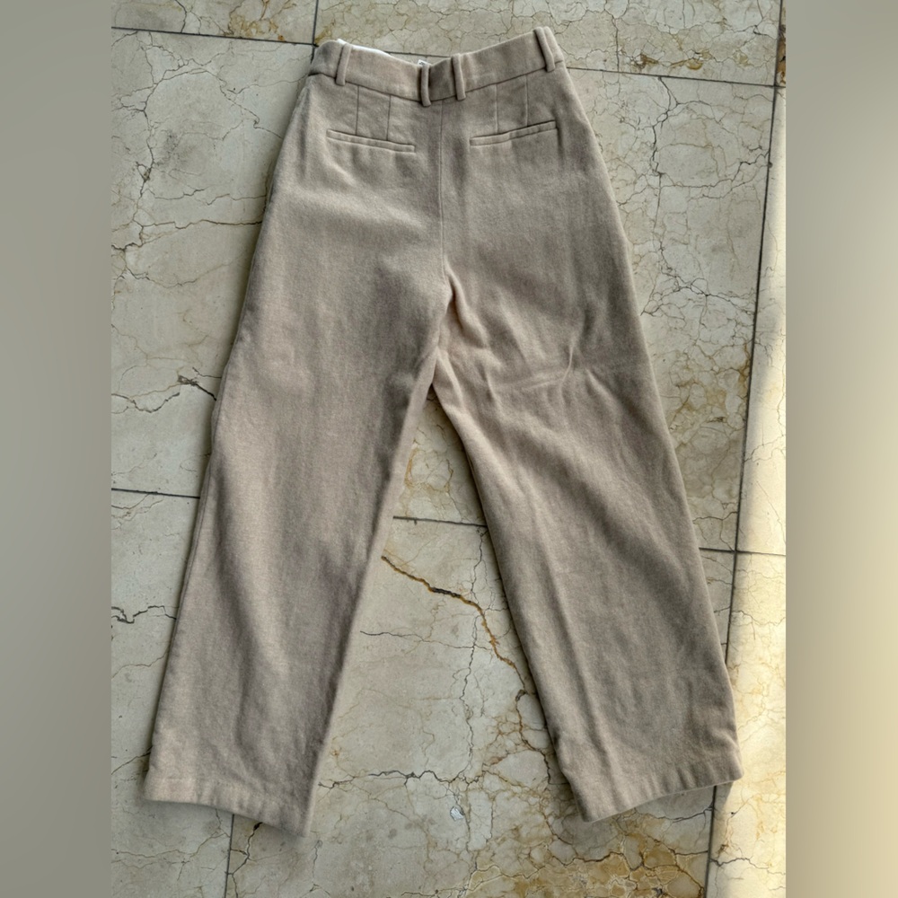 Babaton Beige Straight-Leg Trousers